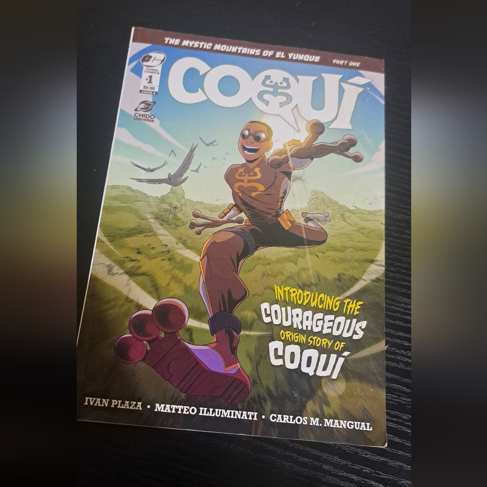 Courageous Origin Story of Coquí Comic Book - Colorful Hero Cover